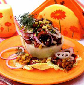 фасоль с орехами